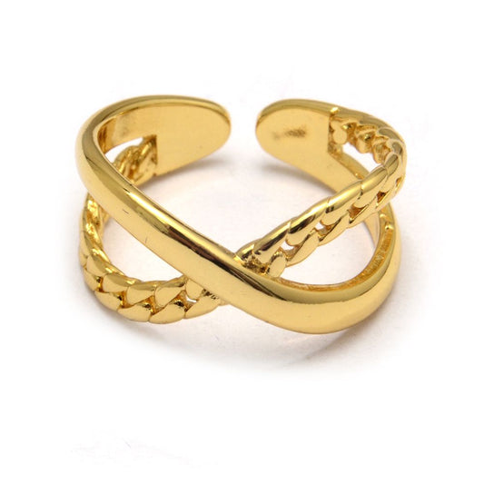 Lara Gold — Anillo Cadena Combinado