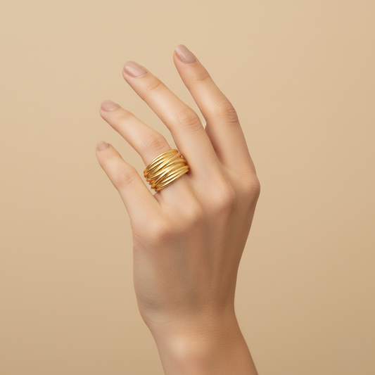 Alma Doré — Anillo Chunky Texturado