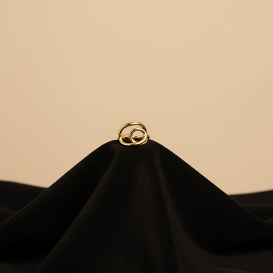 Alma Gold — Anillo Espiral Dorado