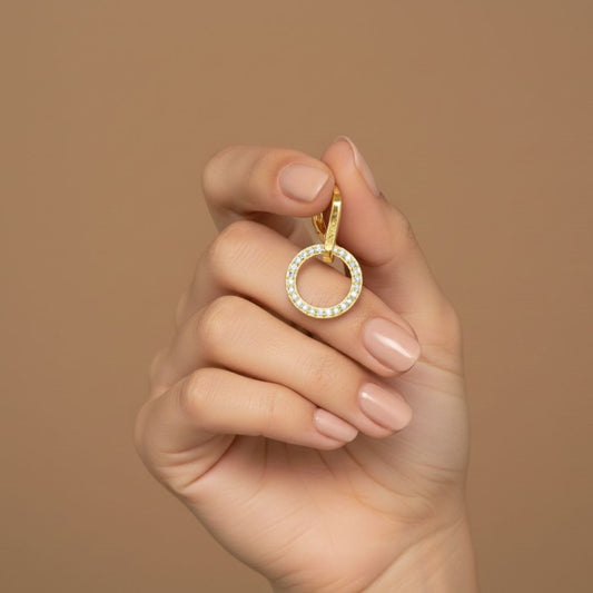 ORBITA ZIRCON ORO 14K AROS