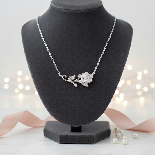 Alma Rosa — Collar de Plata 925