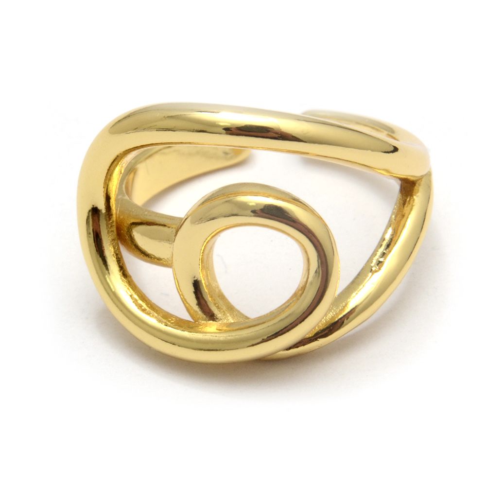 Alma Gold — Anillo Espiral Dorado