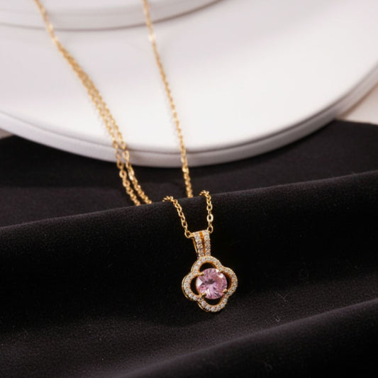 TREBOL ROSE  LUMIERE DE ACERO DORADO