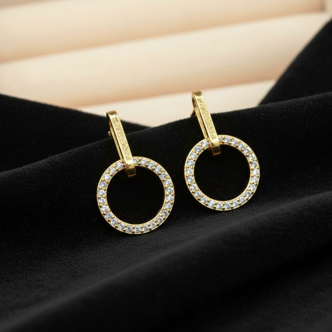 ORBITA ZIRCON ORO 14K AROS