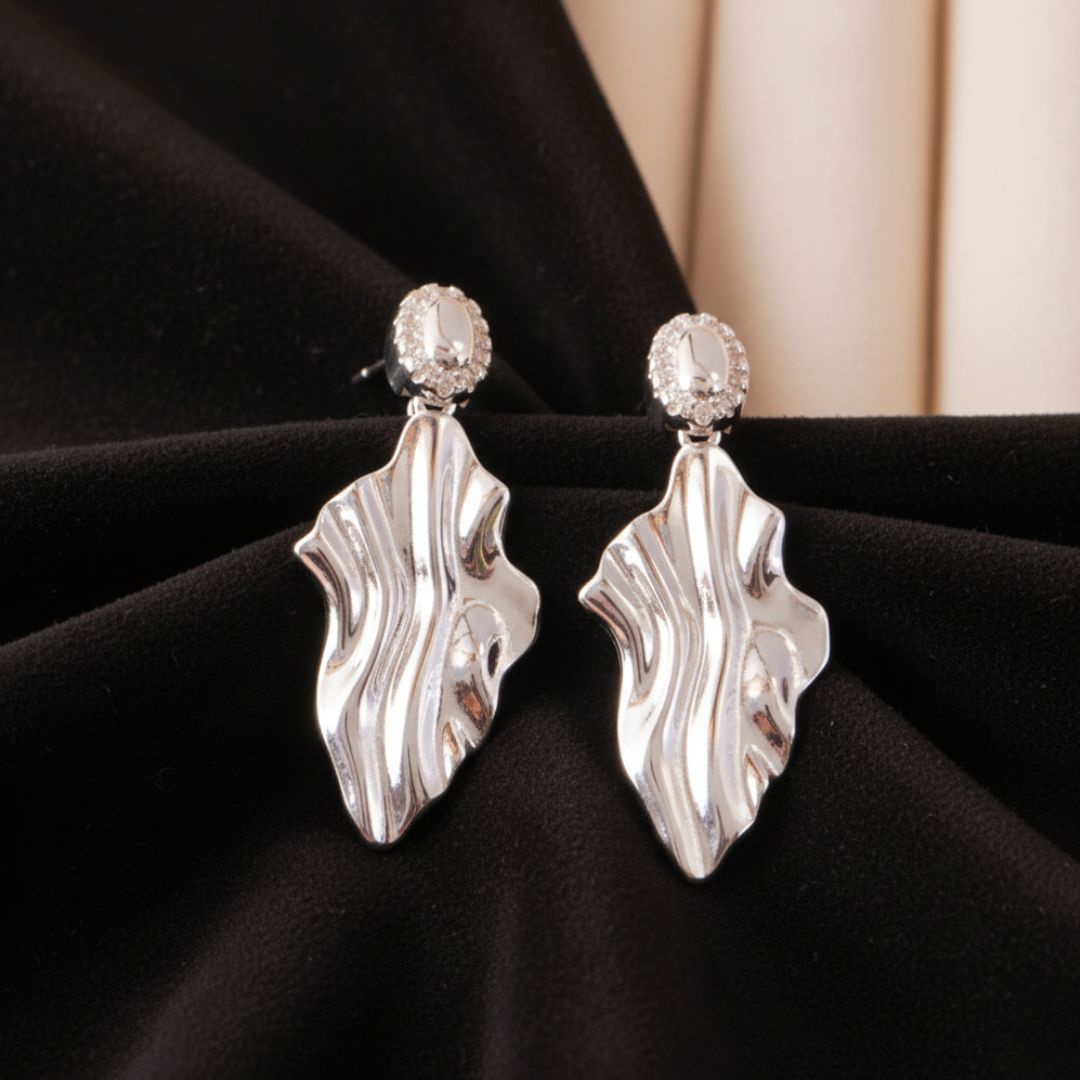 ONDINE ARO ITALIANO TIPO CHAPON HOJA PLATA