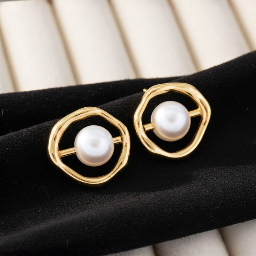 HARMONIE ARO DORADO ESTILO RUSTICO CON PERLA ACERO