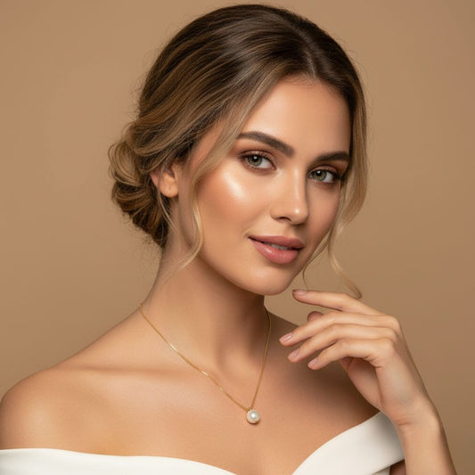 Aura Dorada - Collar Perla