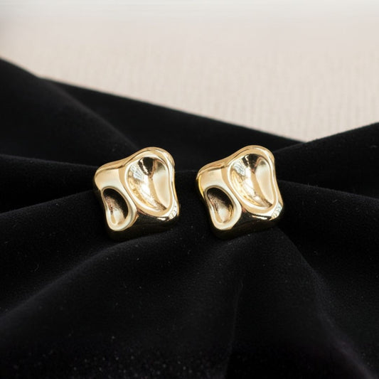 AURIC ARO DE ACERO DORADO MINIMALISTA IRREGULARES