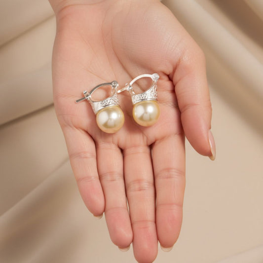 ARMONIA PERLA AROS PERLA DE PLATA