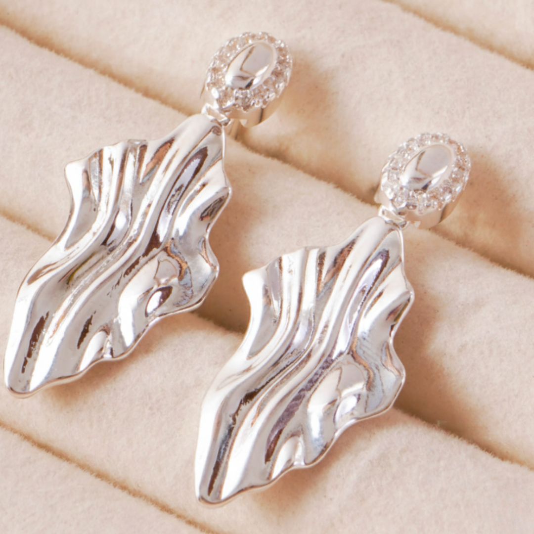 ONDINE ARO ITALIANO TIPO CHAPON HOJA PLATA