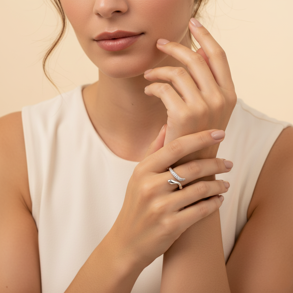 Alma Onyx — Anillo Flor Negra